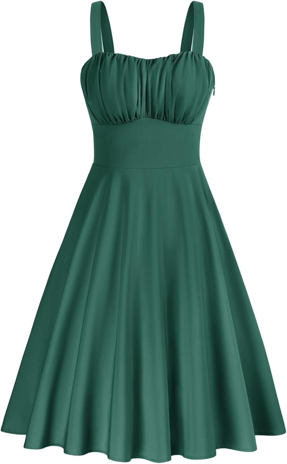 Belle Poque Womens Vintage A-line Midi Cocktail Party Dress | Spaghetti Strap,Sleeveless,Flowy,Swing,1950s Elegant Tea Party Dress,Wedding Guest Dress,Homecoming Dress