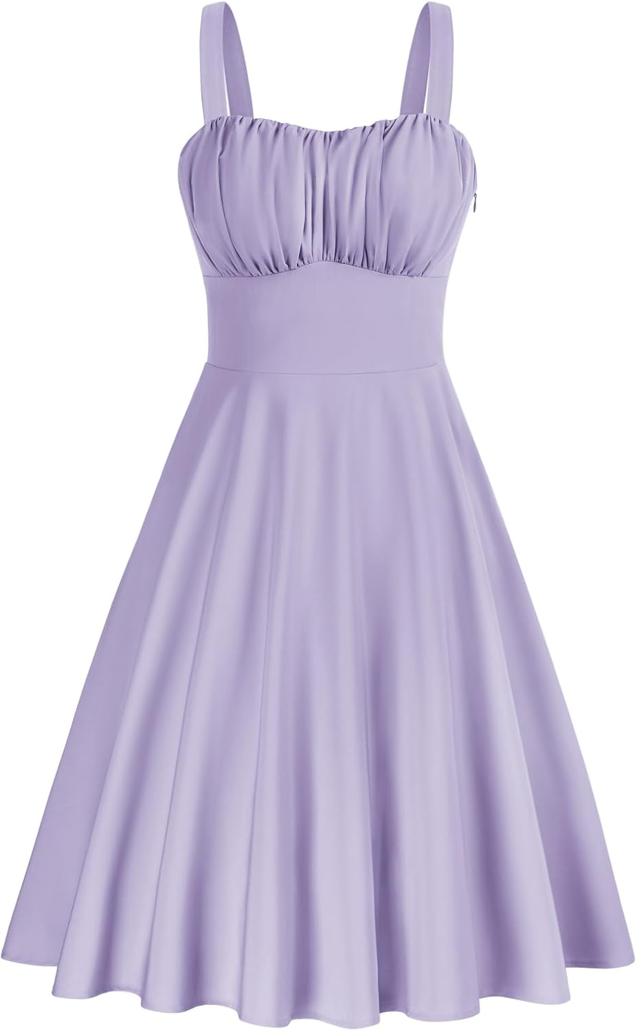 Belle Poque Womens Vintage A-line Midi Cocktail Party Dress | Spaghetti Strap,Sleeveless,Flowy,Swing,1950s Elegant Tea Party Dress,Wedding Guest Dress,Homecoming Dress