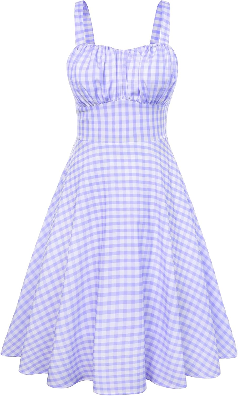 Belle Poque Womens Vintage A-line Midi Cocktail Party Dress | Spaghetti Strap,Sleeveless,Flowy,Swing,1950s Elegant Tea Party Dress,Wedding Guest Dress,Homecoming Dress