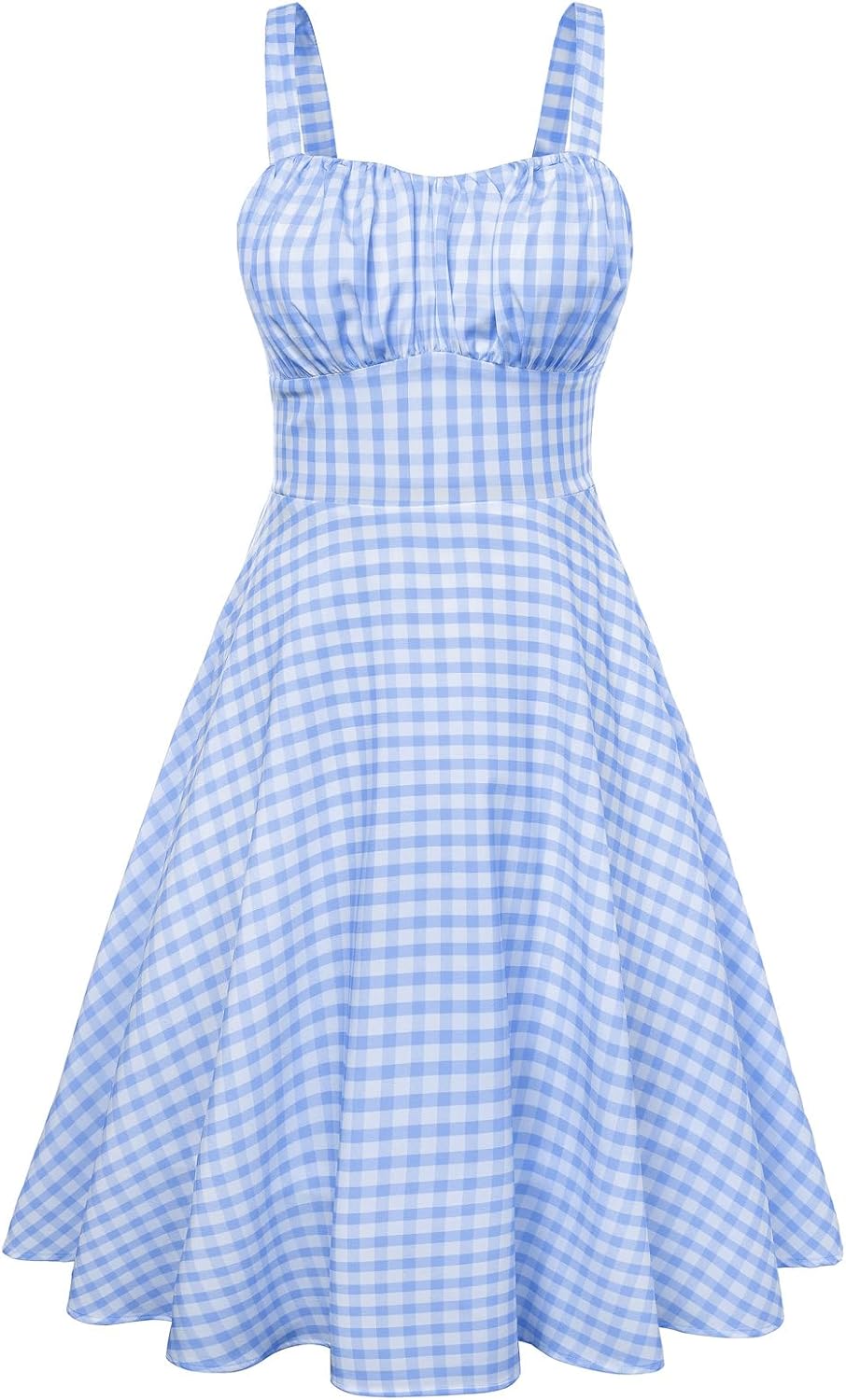 Belle Poque Womens Vintage A-line Midi Cocktail Party Dress | Spaghetti Strap,Sleeveless,Flowy,Swing,1950s Elegant Tea Party Dress,Wedding Guest Dress,Homecoming Dress