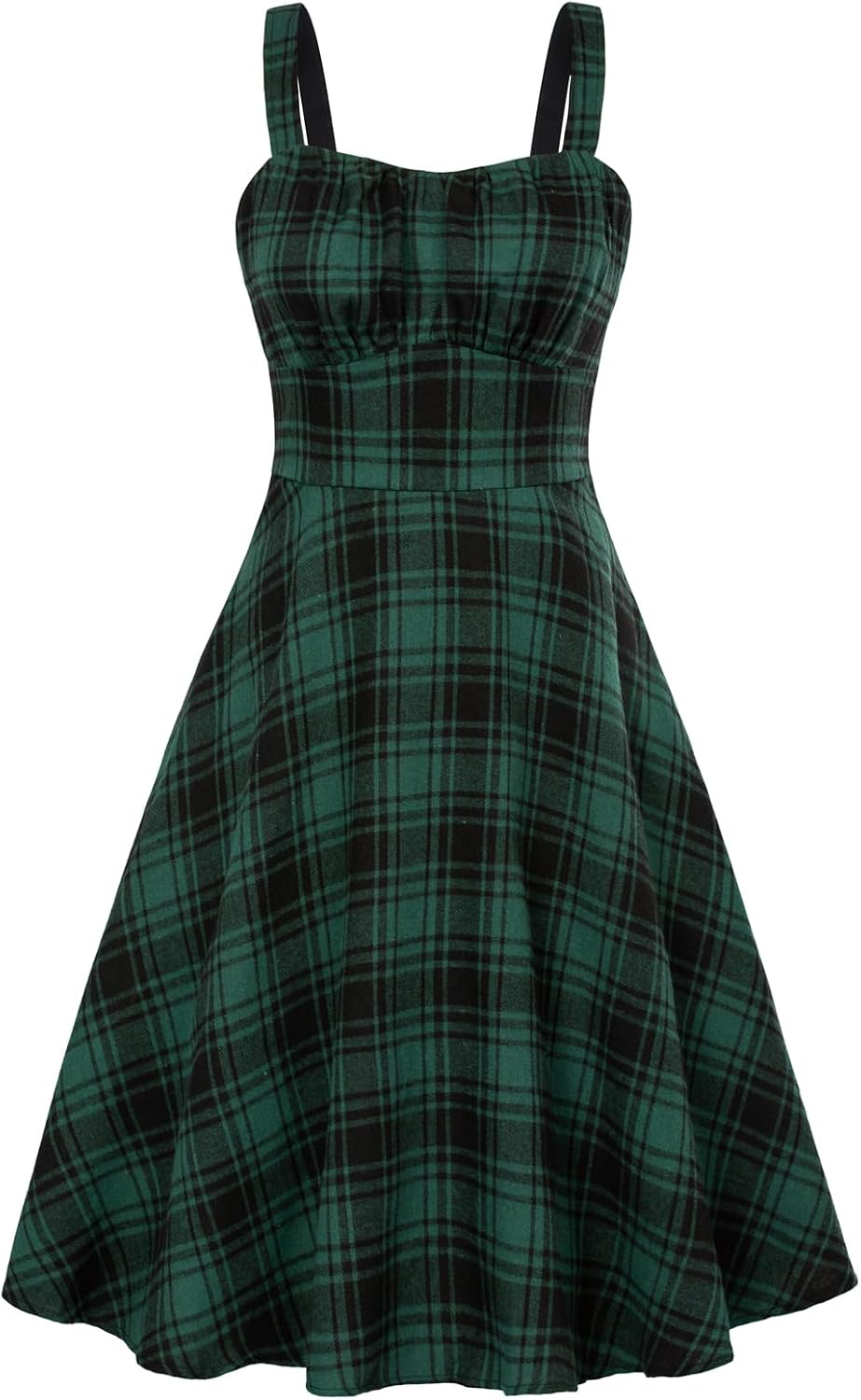Belle Poque Womens Vintage A-line Midi Cocktail Party Dress | Spaghetti Strap,Sleeveless,Flowy,Swing,1950s Elegant Tea Party Dress,Wedding Guest Dress,Homecoming Dress