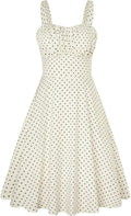 Belle Poque Womens Vintage A-line Midi Cocktail Party Dress | Spaghetti Strap,Sleeveless,Flowy,Swing,1950s Elegant Tea Party Dress,Wedding Guest Dress,Homecoming Dress