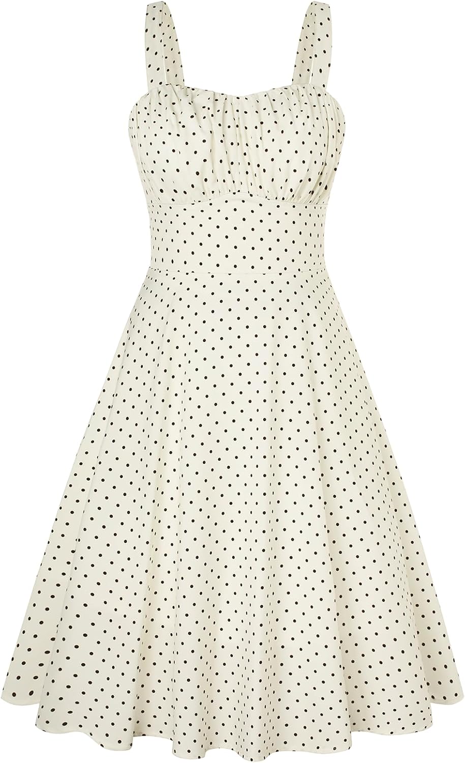 Belle Poque Womens Vintage A-line Midi Cocktail Party Dress | Spaghetti Strap,Sleeveless,Flowy,Swing,1950s Elegant Tea Party Dress,Wedding Guest Dress,Homecoming Dress