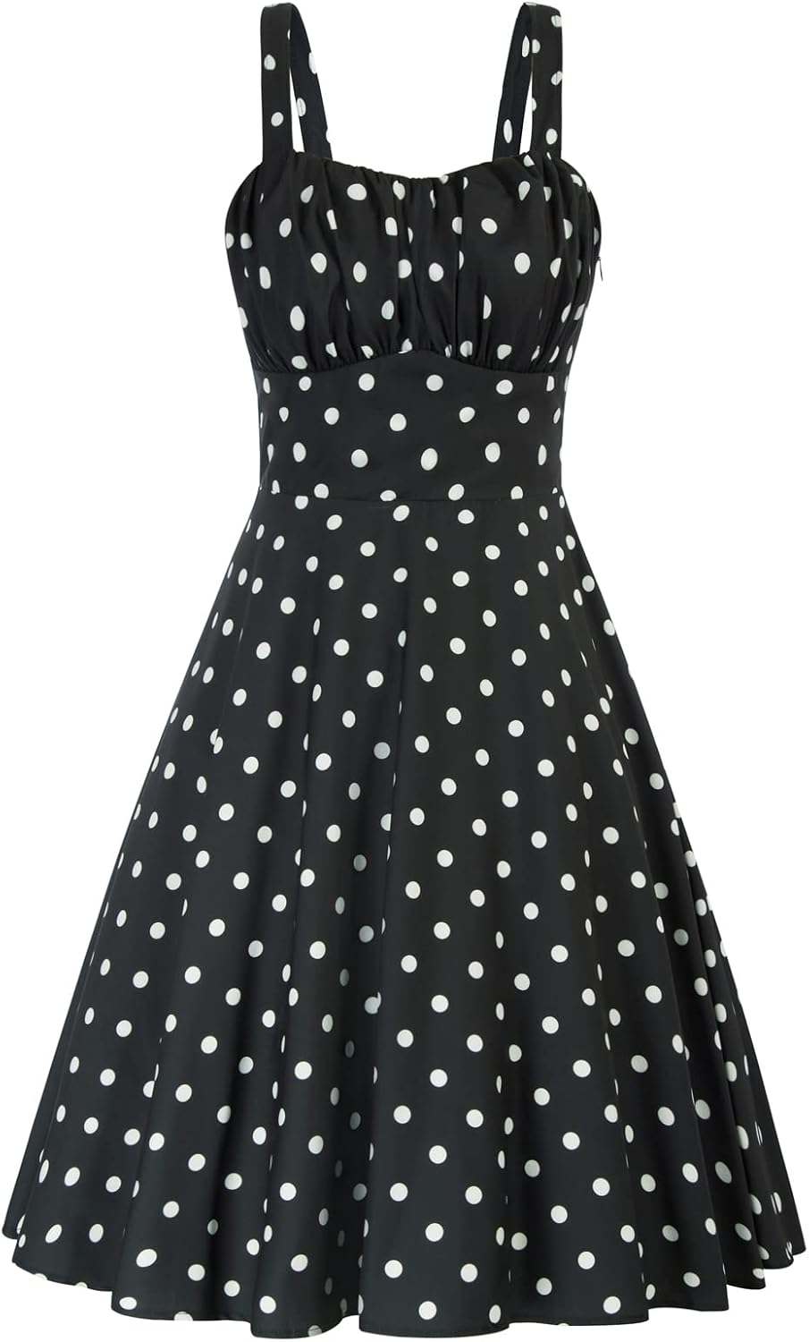 Belle Poque Womens Vintage A-line Midi Cocktail Party Dress | Spaghetti Strap,Sleeveless,Flowy,Swing,1950s Elegant Tea Party Dress,Wedding Guest Dress,Homecoming Dress