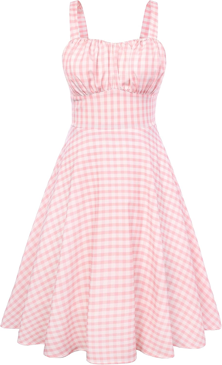 Belle Poque Womens Vintage A-line Midi Cocktail Party Dress | Spaghetti Strap,Sleeveless,Flowy,Swing,1950s Elegant Tea Party Dress,Wedding Guest Dress,Homecoming Dress